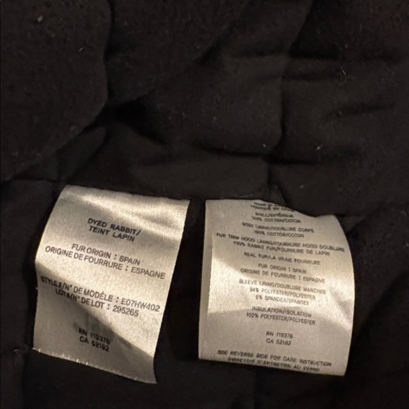 NEW Helmut Lang w real rabbit fur Black winter  Jacket retail over $1100 - Picture 7 of 15